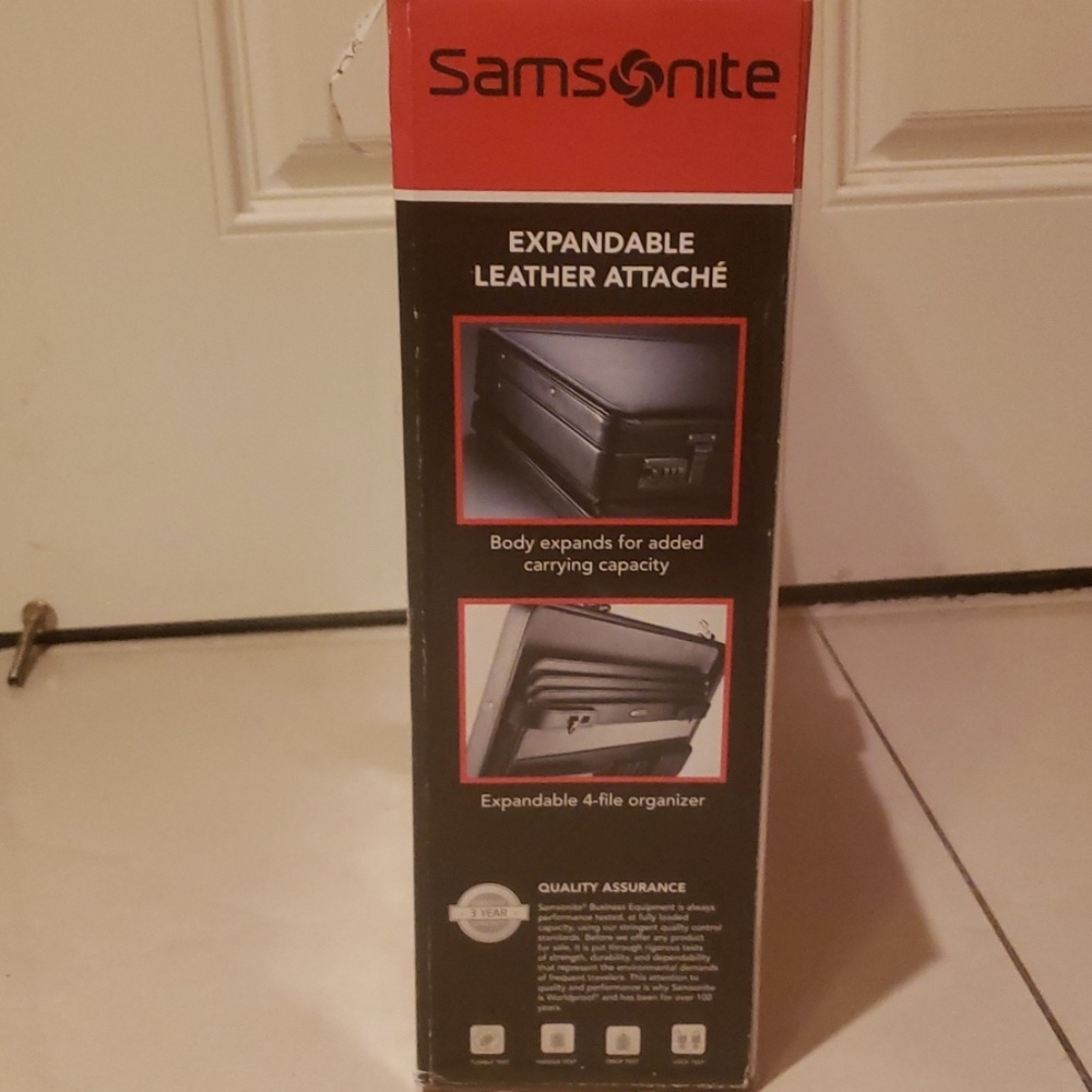 NIB Samsonite Leather Briefcase Organizer - Picture 4 of 4